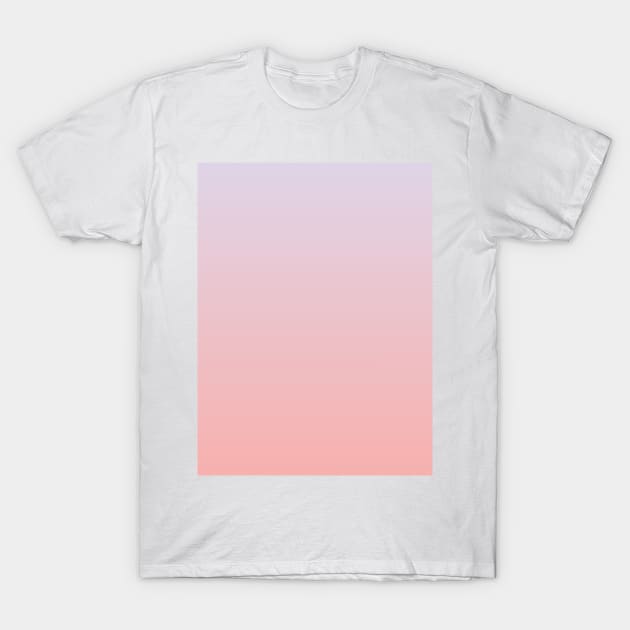 Light Lavender to Flamingo Pink Ombre Fade Sunset Gradient T-Shirt by squeakyricardo